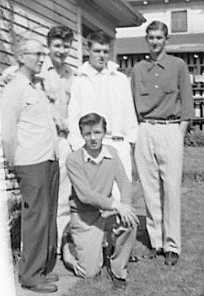 george vautier, frank vautier, michael vautier, james vautier (kneeling) dominic vautier. 1955