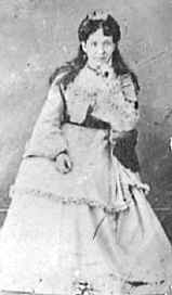tintype of James O'Rouark's wife Nellie Alexander O'Rouark taken probably when she was 16 or so.  She married James in 1892 when she was 17