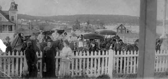 A scene from Julia Jessup's wedding to Walter Baker at the Jessup home in Newport on July 26, 1904.