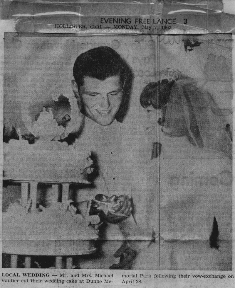 Michael Vautier & Evelina Robinson's wedding photo. 5/7/62