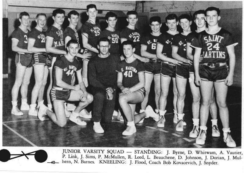 St. Martin's College. Anthony Michael Vautier, Junior Varsity Squad