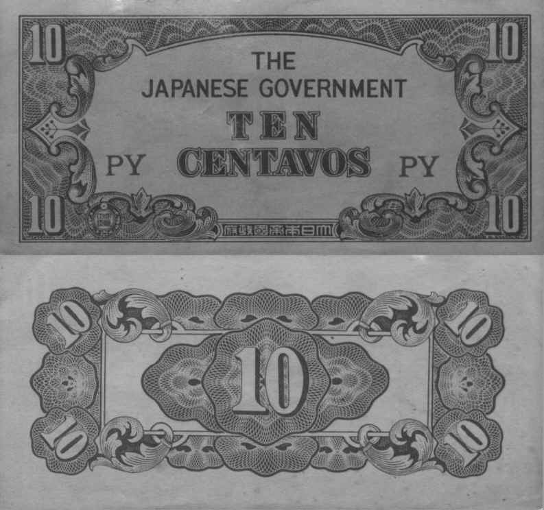 Ten Centavo Japanese note