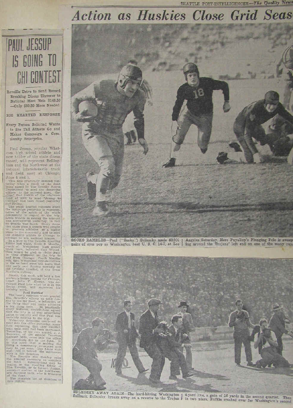 paul socko sulkosky runs as washington beat usc 14-7.
