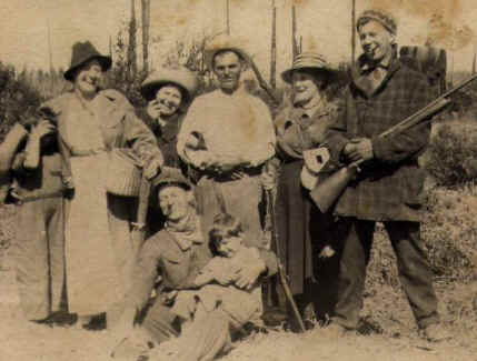 Friends and family. George Walter Baker who married Julia Jessup July 26, 1904autier Sr. and his wife Ella Vautier are 4th and 5th from the left and the two older boys are their sons but I don't know which is which.  George Vautier Jr. is not in the picture. Don't know who the younger boys are