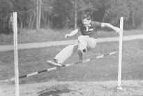 St. Edwards Seminary field day, Vautier clears 2 feet. Kenmore, Wa 1957