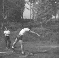 St. Edwards Seminary field day shot put, Brodie won, Kenmore, Wa 1957